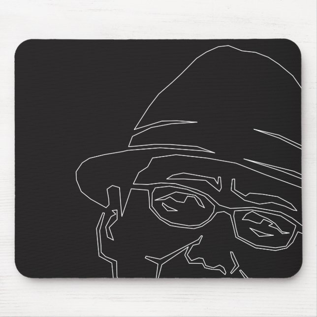 顔　白ライン MOUSE PAD (Front)