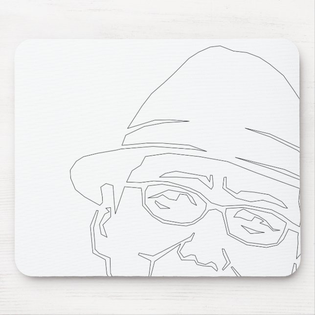 顔　黒ライン MOUSE PAD (Front)