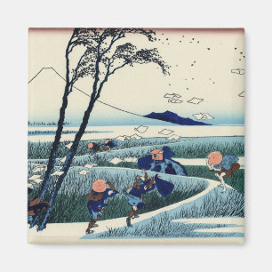 駿州江尻, 北斎 View Mt.Fuji from Ejiri, Hokusai, Ukiyo-e Magnet