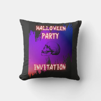 骸骨イラストのハロウィンパーティー用 THROW PILLOW