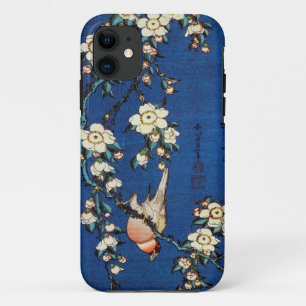 鳥と枝垂桜, 北斎 Bird and Weeping Cherry Tree, Hokusai iPhone 11 Case