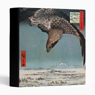鷲と雪景色, 広重 Eagle and Snow Scene, Hiroshige Binder