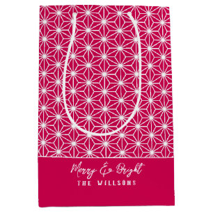 麻の葉   ASANOHA Japanese Kimono pattern gift bag