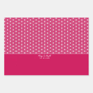 麻の葉   ASANOHA Japanese Kimono pattern gift bag Wrapping Paper Sheet