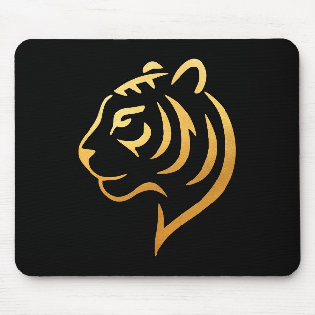 黄金の虎 Gold Tiger – Japanese Minimalist Mouse Pad (Front)
