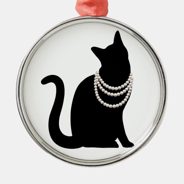 黒猫と宝石　セラミックオーナメント METAL ORNAMENT (Front)