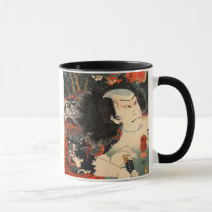 龍の刺青の役者, 国芳 Actor of Dragon's Tattoo, Ukiyoe Mug