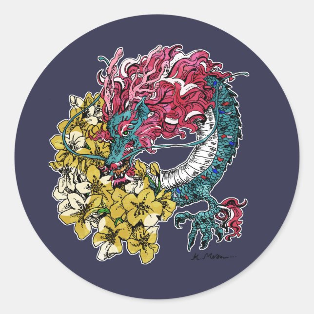 龍 Dragon Ryuu Sticker #2 (Front)