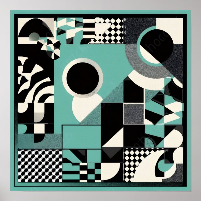 민트패턴 액자 POSTER (Front)