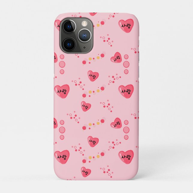 사랑 - LOVE in Korean Case-Mate iPhone Case (Back)