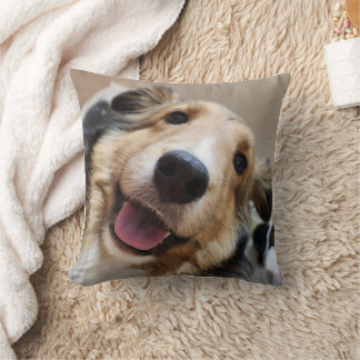 스마일 강아지 얼굴 베개쿠션 THROW PILLOW