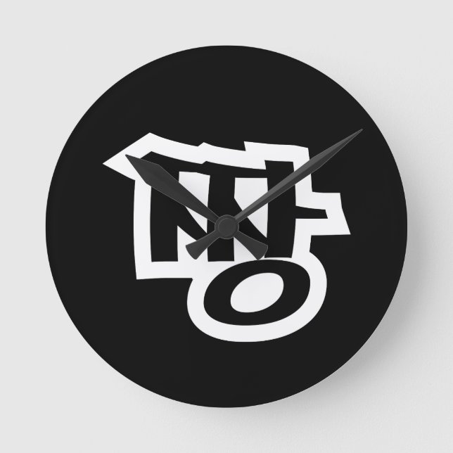 짱 JJANG - The BEST ~ Korean Slang Hangul Language Round Clock (Front)