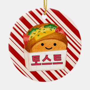 토 coréen 스 트 toast personnalisé ornement céramique