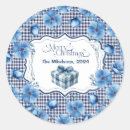 Search for green and blue plaid stickers Merry christmas
