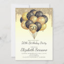 Search for balloon 50th birthday invitations Black