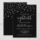 Search for silver confetti invitations Black