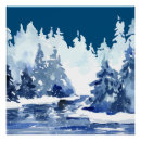 Search for winter night scene posters Blue