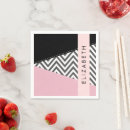 Recherche de chevron rose serviettes Monogramme