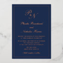 Recherche de rose bleu marine mariage invitations Feuille d'or rose