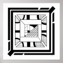 Recherche de motif complexe posters Noir et blanc