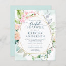 Search for gold frame bridal shower invitations Watercolor floral