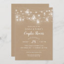 Search for kraft bridal shower invitations String lights