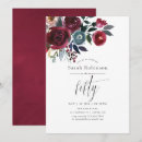 Search for burgundy 50th birthday invitations Floral