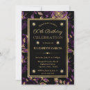 Search for purple rose gold birthday invitations Glitter
