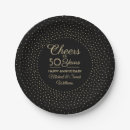 Search for anniversary plates Black and gold