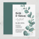 Recherche de succulent mariage invitations Vert et blanc