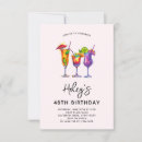 Recherche de de cocktail anniversaire invitations Cocktails d'aquarelle