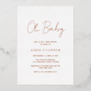 Search for gold foil baby shower invitations Simple