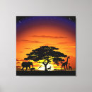 Search for african sunset canvas prints Wildlife
