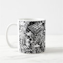 Recherche de dessin abstrait tasses Noir et blanc