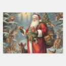 Search for victorian christmas wrapping paper Santa