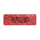 Search for red glitter return address labels Simple