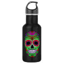 Search for day of the dead water bottles Sugar skull