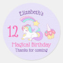 Search for unicorn cupcake stickers Magical birthday