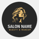 Search for makeup business stickers Professional elegant business monogram