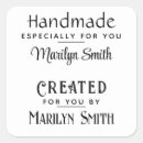 Search for handmade for you stickers Made by