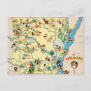 Search for cartoon maps postcards America