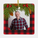 Search for red and black buffalo plaid ornaments Xmas