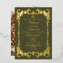 Search for olive green gold wedding invitations Chic