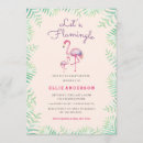 Recherche de tropical baby girl shower invitations Flamant