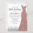Search for rose gold 80th birthday invitations Eighty