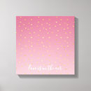 Search for pink and gold canvas prints Girly