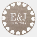 Search for burlap monogram stickers Chic
