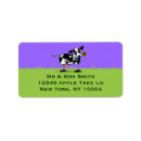 Search for black and white cow return address labels Cute