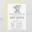 Search for yellow elephant baby shower invitations Cute