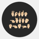 Search for american sign language stickers Signing